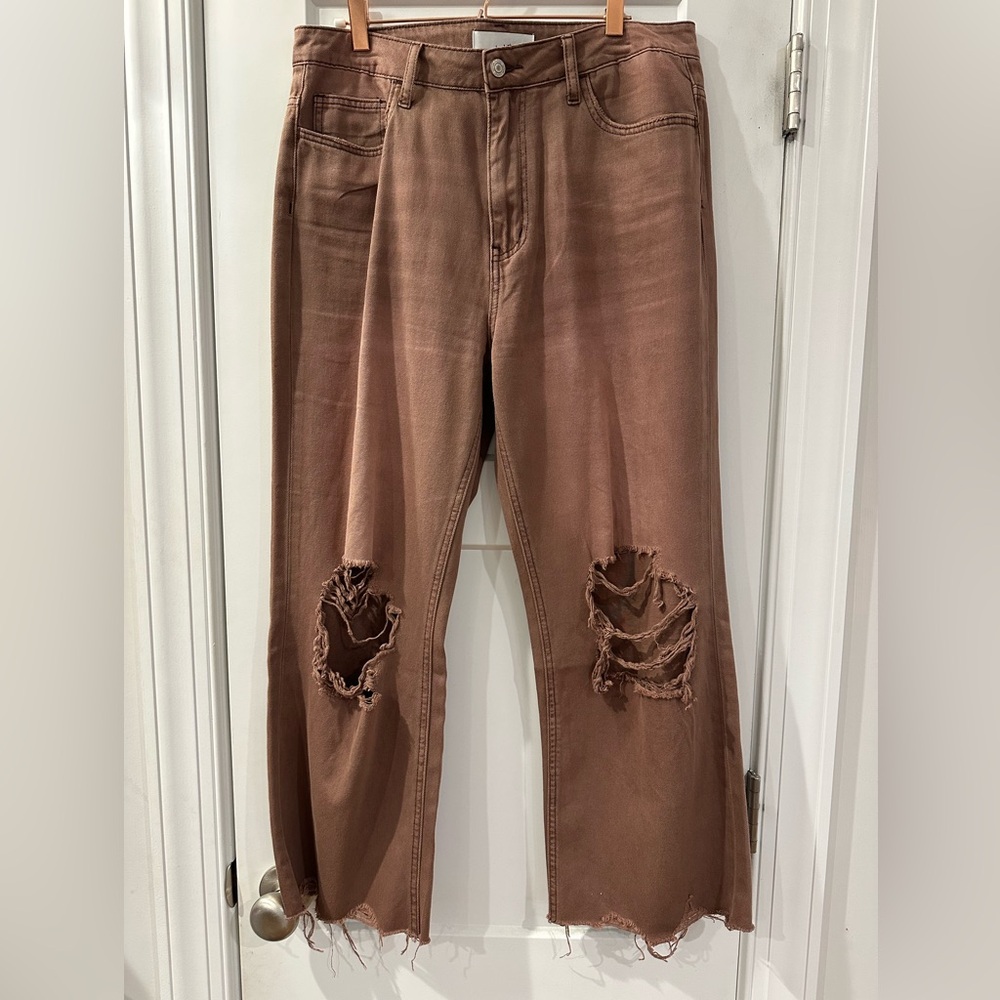 Vervet Distressed Brown Jeans for Women
